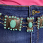 Silver and Turquoise chain belt