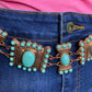 Copper and Turquoise chain belt