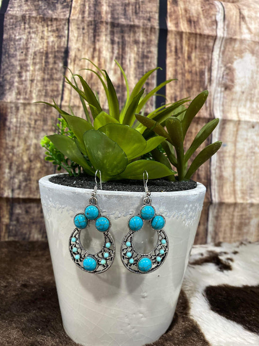 4 STONE TURQUOISE EARRINGS